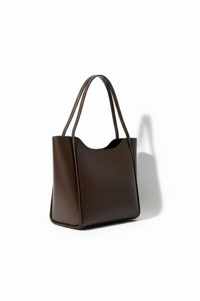 CELESTIAL COLLECTION Valleria Acıkahve Large Size Zippered Hand and Shoulder Bag