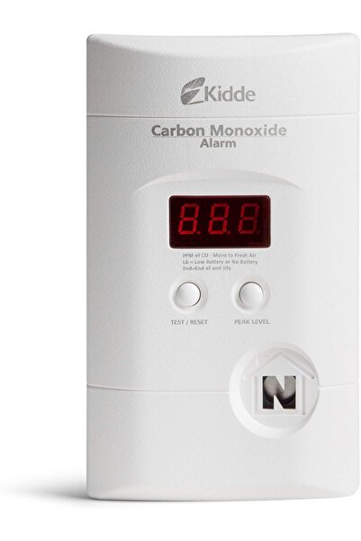kidde كاشف أول أكسيد الكربون، توصيل كهربائي مع بطارية احتياطية 9 فولت، شاشة L...