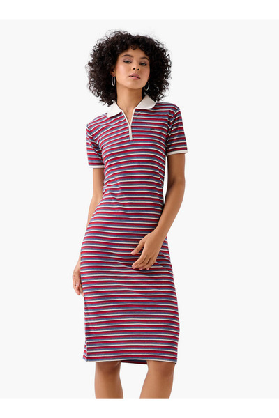 Lee Cooper Shift Midi Dress with Zip Closure