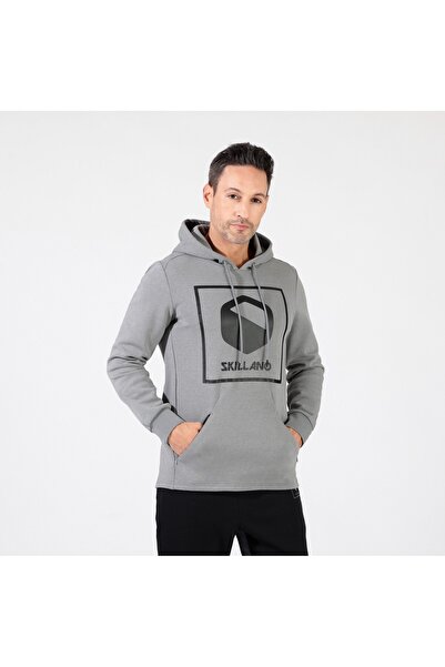SKILLANO Regular fit winter pullover with drawstring hood and open front pocket. Lifestyle design.