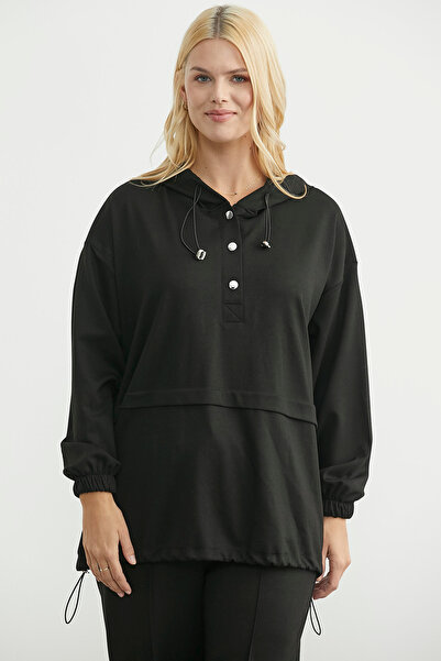 Sementa Scuba Oversized Tunic Tracksuit Set - Black