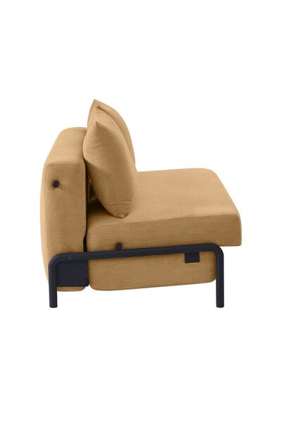 Danube Home Jameson 2-Seater Fabric Sofa Bed - Caramel, Solid Wood, 151.5x97x71cm, 2-Year Warranty