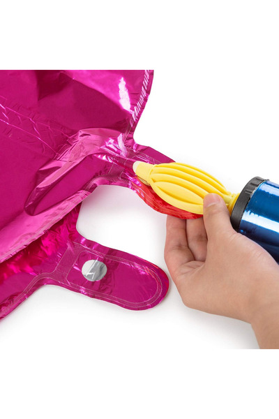 BALON DİYARI 5Pcs Fuchsia Round Foil Balloon Compatible with Air and Helium Stylish