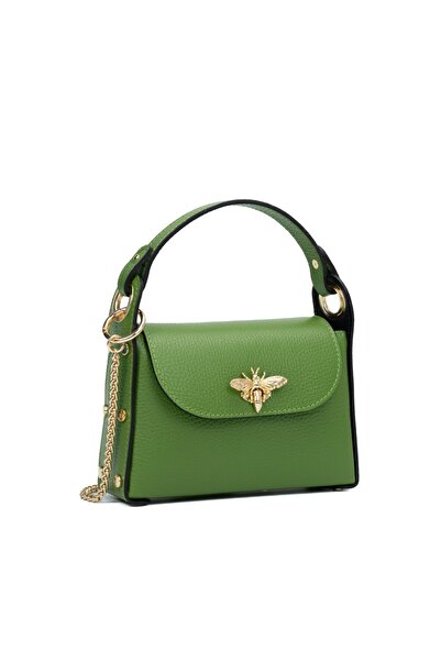 Posete Fagaras Alma Leather Purse - Green, Casual Bag Made of Genuine Leather, Handbag, Bags