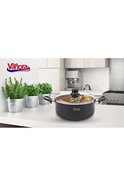 vanora Aluminum Semi-Pot + Lid 24X11 Cm, 4 L, Home