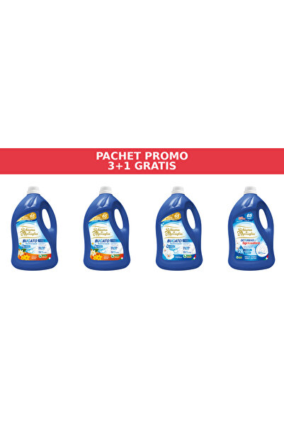 Schiuma di Marsiglia PACHET PROMO 3+1 – ARANCIO & NARCISO, FRESCHEZZA, SGRASSATORE – 4 x 5L
