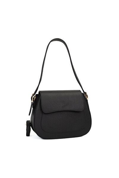 Posete Fagaras Pauline Leather Purse - Black, Casual Bag Made of Genuine Leather, Handbag, Bags