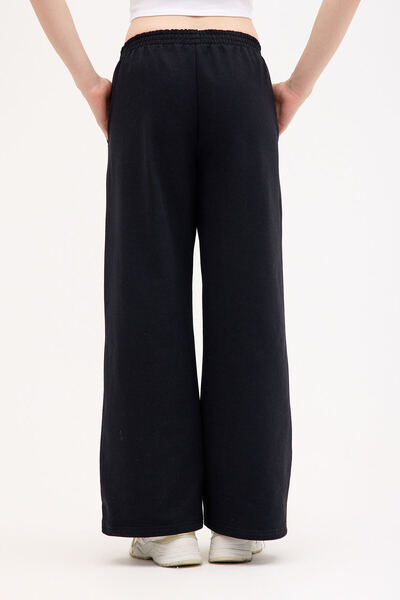 Pulsar Βασικό μαύρο παντελόνι με φαρδιά πόδια