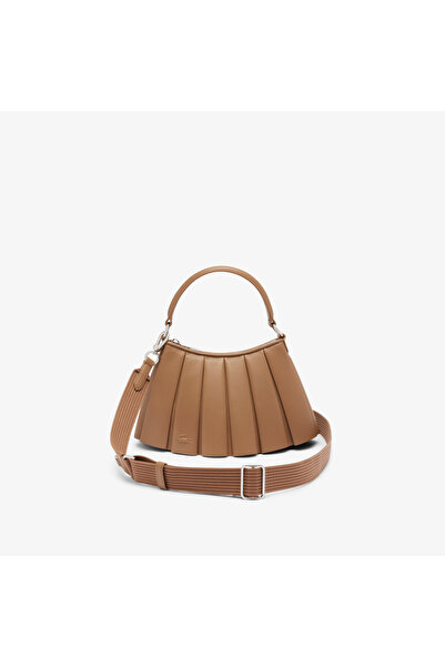 Lacoste Small Lenglen Kadın Deri Kahverengi Omuz Çantası