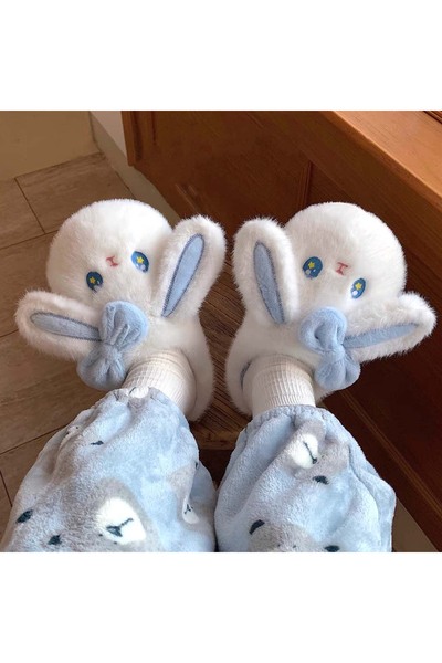 OEM Fluffy and warm slippers for children, funny rabbit pattern, C106
