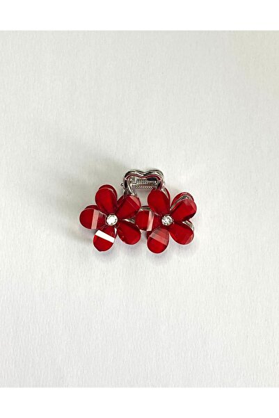 cityvision Red Stone Flower Silver Detailed Metal Latch Buckle 4 cm