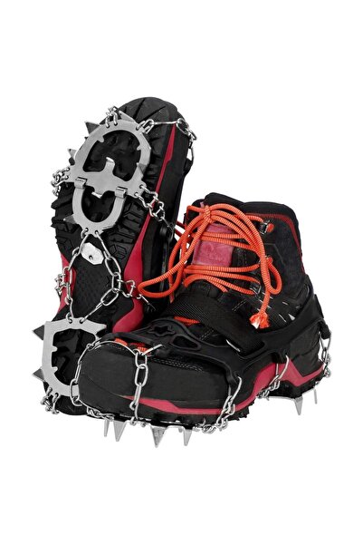 SERSIMO Anti-slip shoe cleats, size M 36-40, with 13 pins, steel and TPE, black