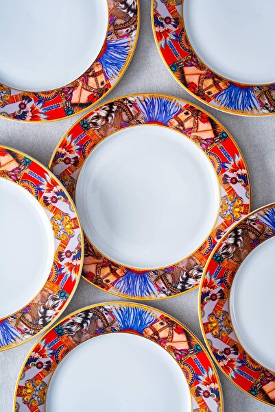 ACAR Whisper 6 Parça Tatlı Pasta Tabağı - 19 cm