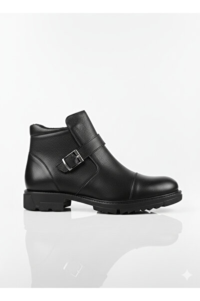 Elit Atc 1567 Black Genuine Leather Comfortable Non-Slip Sole Daily Men's Boots