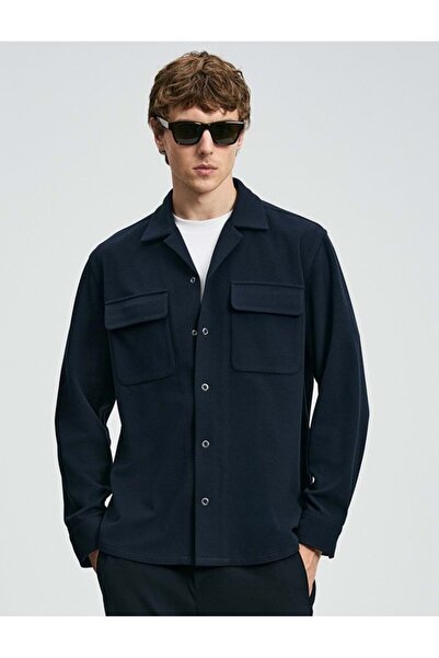 Lufian 112010670 Cămașă Ador pentru bărbați basic Cămașă pentru bărbați cu cr...