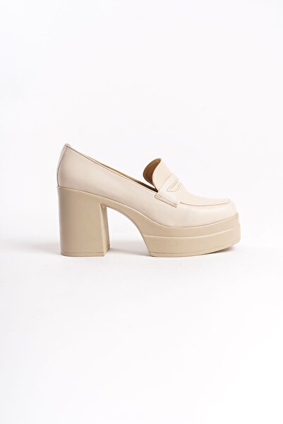 Redoxy Women's Special Design Platform Heel Loafer Shoes