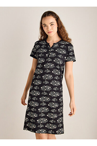 FAV فستان نوم قطني مطبوع