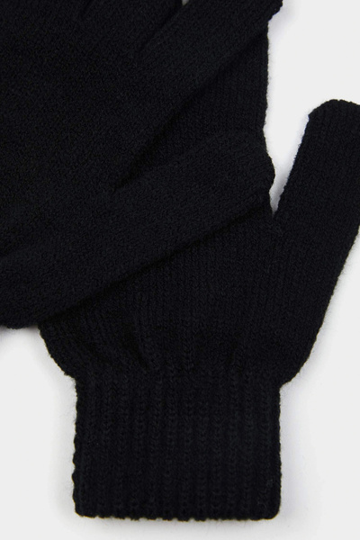 DeFacto L9301Azbk23 Black Men's Knit Gloves