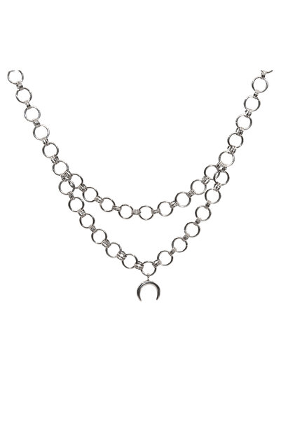 runa Stainless steel Moon necklace - Handmade in Romania