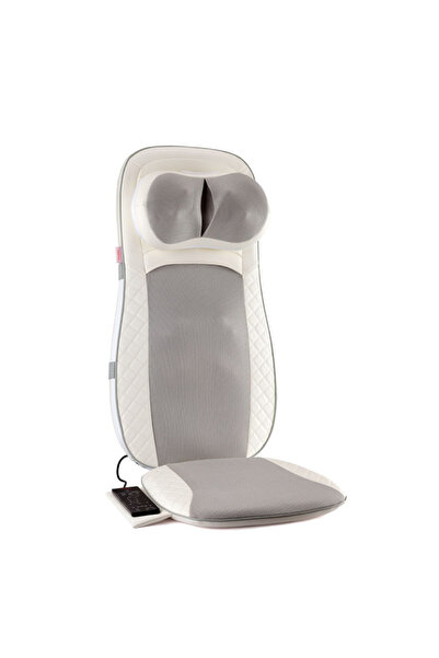 Medivon Scaun de masaj Luna, 48W, Shiatsu, Vibromasaj, 5 moduri, Temporizator, Încălzire cu infraroșu, Alb/gri