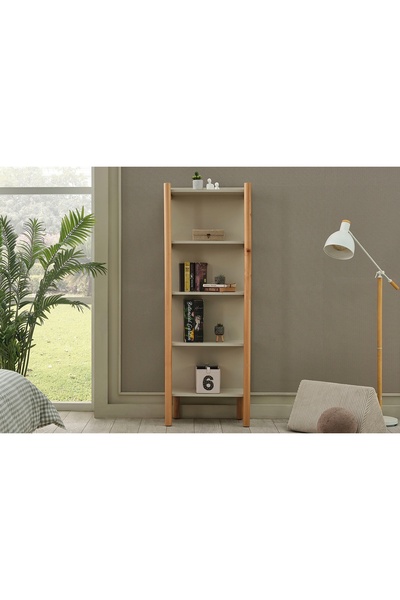 Vivense CAPRA BOHEM KİTAPLIK AHŞAP AYAK