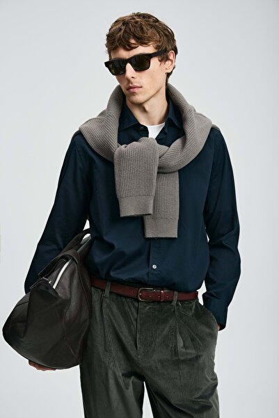 Lufian 112010686 Ferla Basic Сорочка Regular Fit Чоловіча сорочка СИНЯ