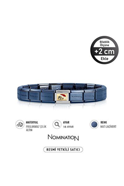 NOMİNATİON Italy Composable 18 Ayar Altın Sevimli Kardan Adam Ve Çelik Bilekl...