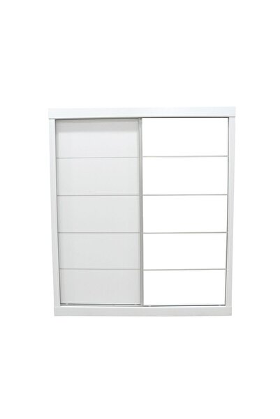 Danube Home Supreme New 2-Door Large Sliding Door Wardrobe with Mirrors - White, Engineered Wood, 182x57.5x210cm