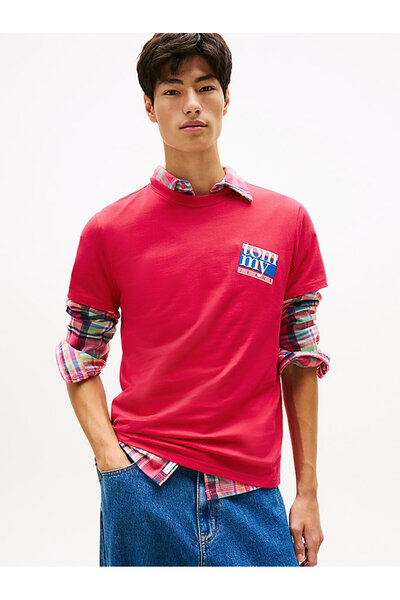 Tommy Hilfiger Erkek Kırmızı S/S Tişört
