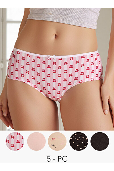 FAV Set of 5 - Hipster Briefs with Assorted Print