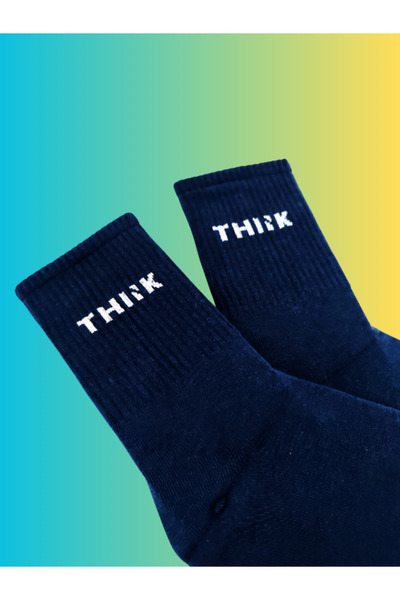 Shuttle Park Special Series Happy Colorful Patterned Think Written Socks Fun Comfortable Stylish Design Style Socks