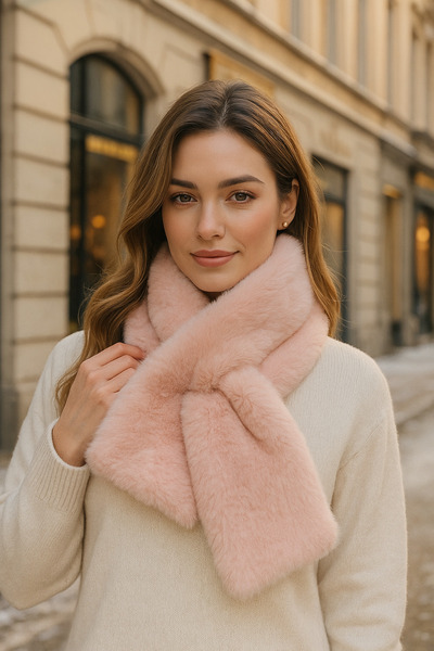 keisy Soft Furry Neck Collar Plush Premium Scarf