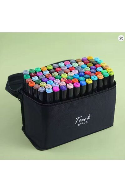 OEM Set 80 Markere Profesionale Touch, Birotip Dual , Culori Vibrante, Geantă...