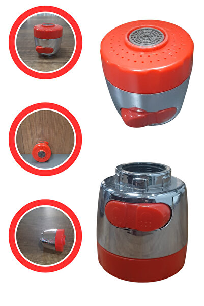 BULİTRA Su Armatürleri New 22mm Faucet Aerator Bubbler Sprayer Water Saving Tap Filter Two Modes Red
