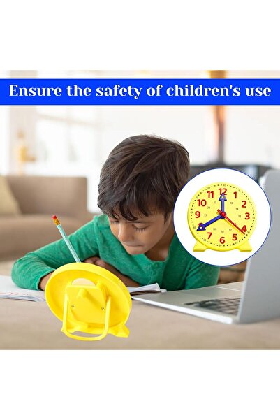 TERRIFI Learning Time Clock Set for Kids - 2 Educational Clocks, 10 cm, Ages 4+, Yellow & Blue