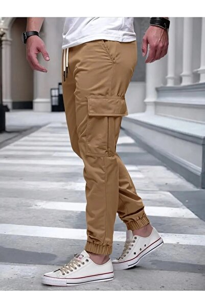 SERAZAT Men's Cargo Pocket Pack Pants Cotton Stretch Fabric Cargo Pants