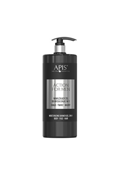Apis Natural Cosmetics Gel de dus hidratant pentru barbati Action for men 3 i...
