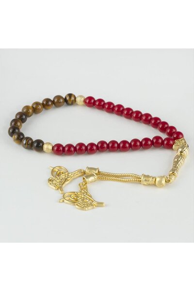 Generic Brand Caplangöz & Agate Natural Stone Prayer Beads 8 mm