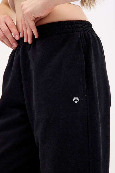 Pulsar Βασικό μαύρο παντελόνι με φαρδιά πόδια