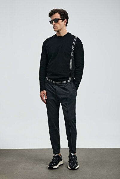 Lufian 112190335 Pıto Jogger Pants Slim Fit Men's Pants Smoked