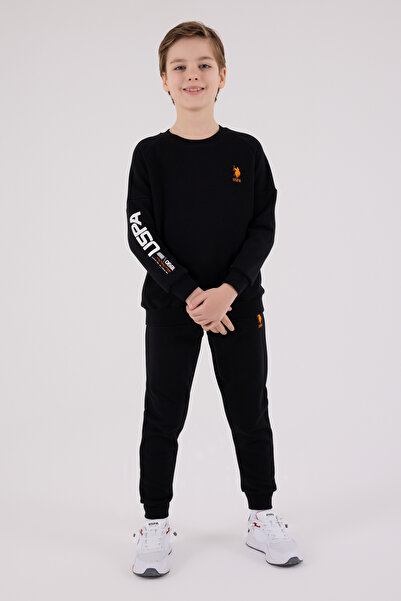 U.S. Polo Assn. Boy's Black Pajama Set 50318700-Vr024