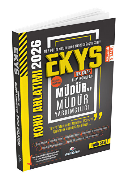 Dizgi Kitap 2026 MEB EKYS Müdür ve Müdür Yardımcılığı Konu Anlatımı Fatih Sesli Genişletilmiş 5. Baskı