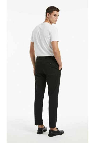 Plus Scorpion Men's Fabric Trousers Slim Fit – Black, Navy Blue, Beige, Light Grey, Anthracite, Mink – Flexible Comfortable Classic