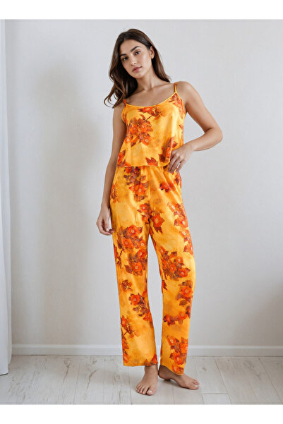 FAV Pyjama Set with Robe Sleeveless Top & Pyjamas