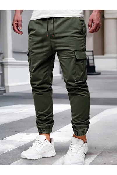 SERAZAT Men's Cargo Pocket Pack Pants Cotton Stretch Fabric Cargo Pants