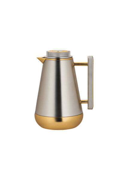 ALSAIF Lilia Coffee and Tea Thermos, 2-piece set from Al Saif / Elegant design to suit all tastes, 0.75 liters, matte gold nickel finish