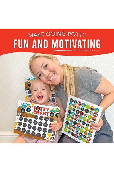 Generic Truck-Themed Potty Training Chart for Toddler Boys with Reward Stickers - Mikacoz
