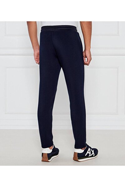EA7 Men's Waist and Leg Ends Elastic Pocket Detail Comfortable Fabric Blue Sweatpants 7m000672 Af14146-Ub102