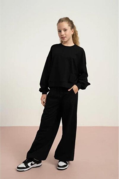 LOCO LOCO 7807 Costum de trening pentru fete, cu două fire