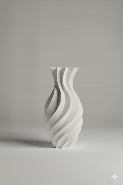 Smile3D Dekoratif Vazo 20 cm 3d Ağır Baskı